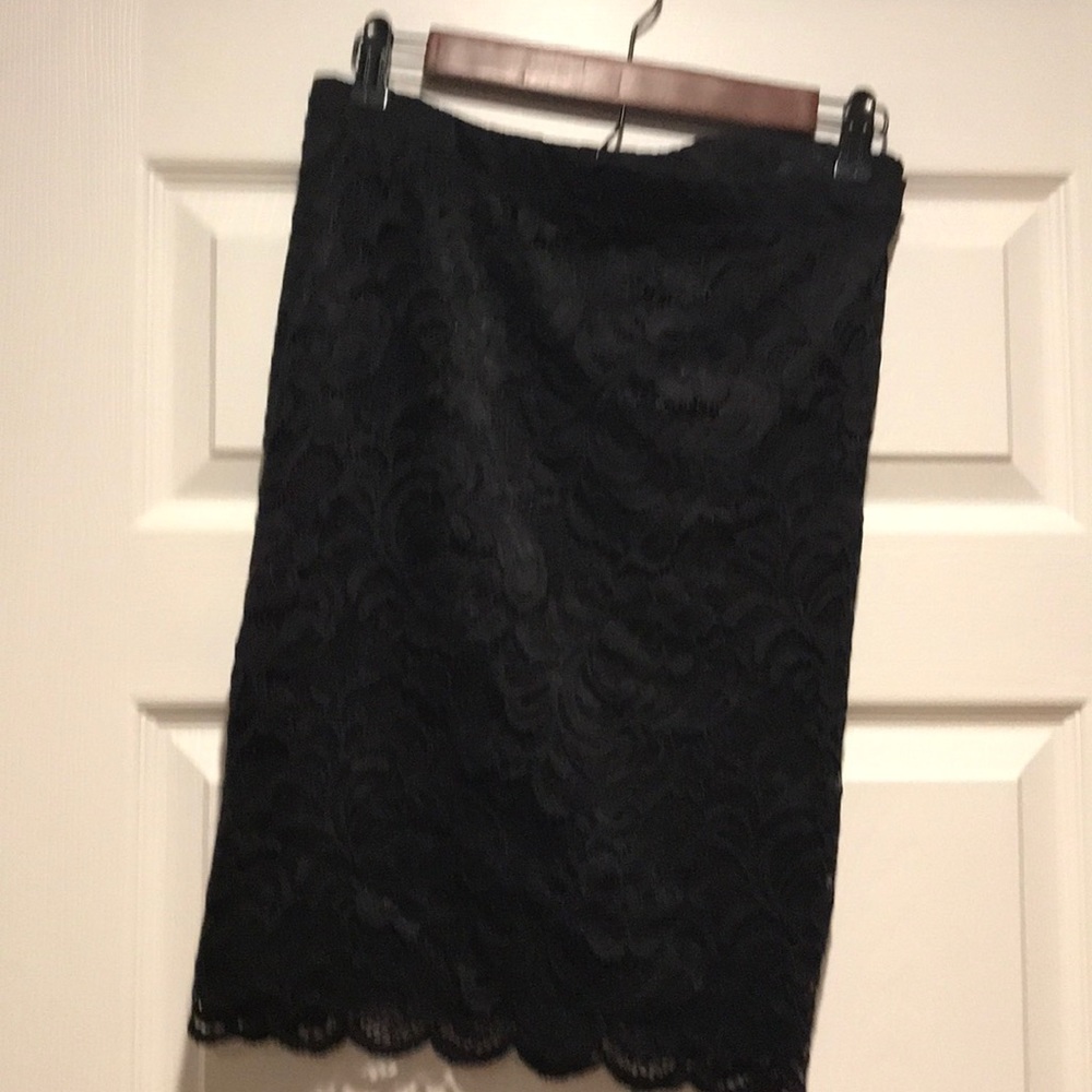 Black lace skirt